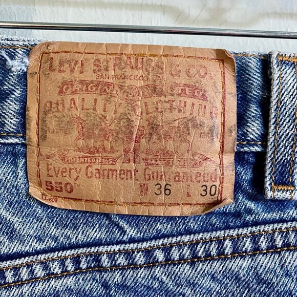 Levis 550 Relaxed Fit Denim Jeans Mens 36 x 30 - Picture 4 of 8